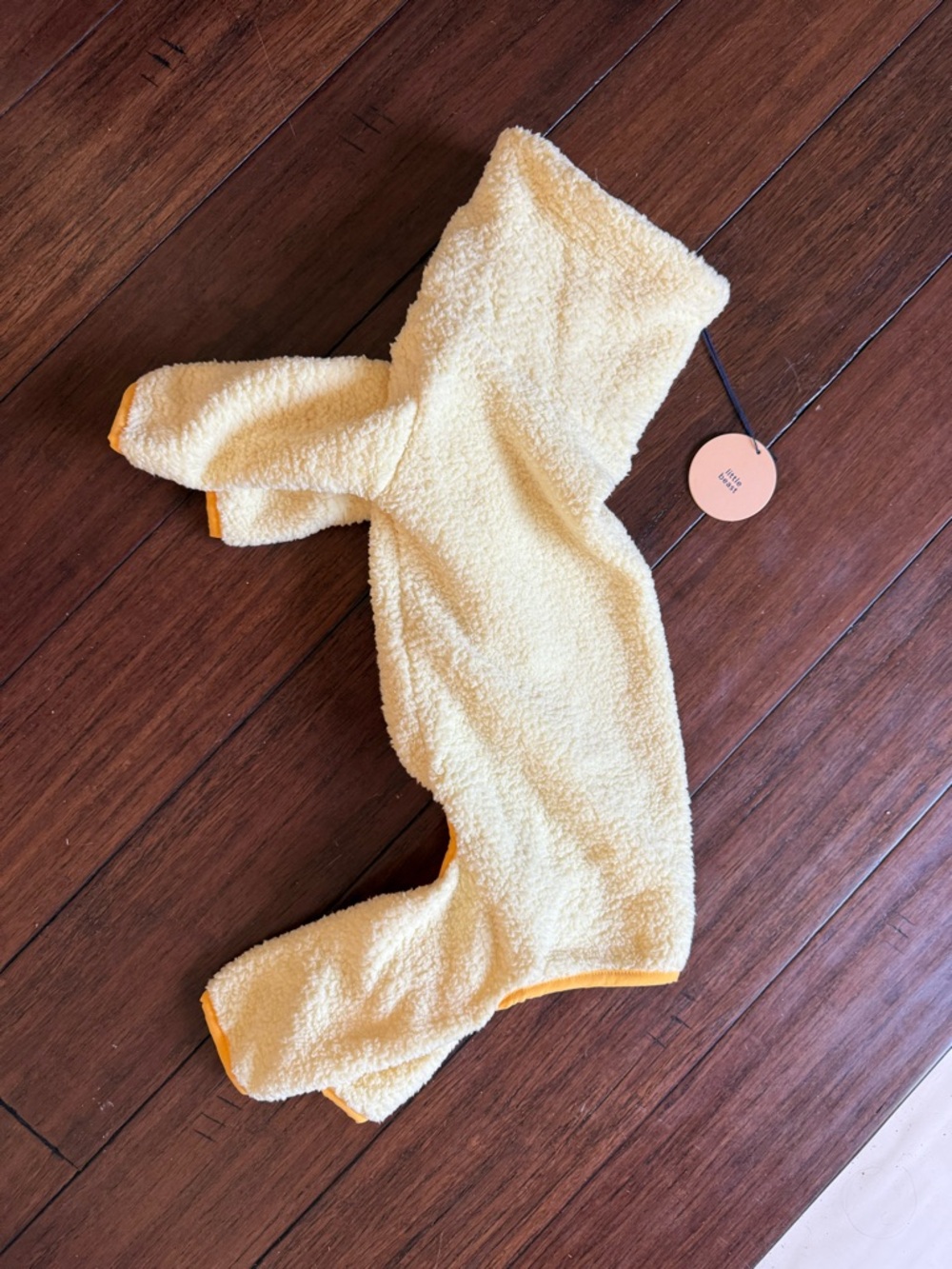 Little Beast Yellow Sherpa Dog Onesie Size L NWT